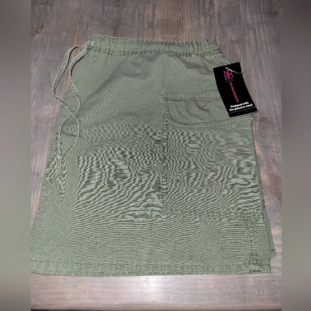 No Boundaries Green Drawstring Cargo Skirt NWT - Picture 5 of 5